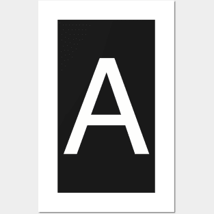 Helvetica A in white Posters and Art